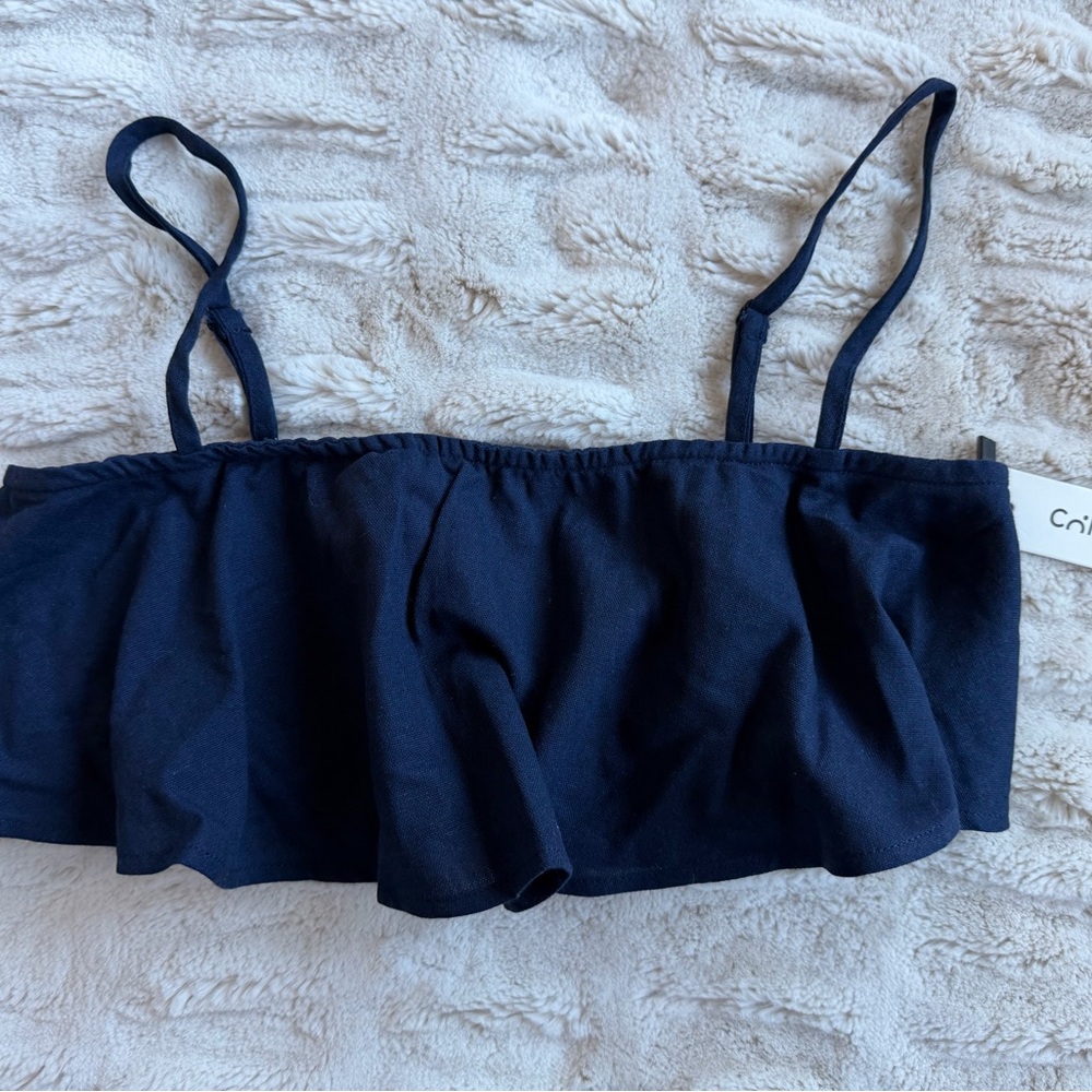 Commense Ruffled Cami Top and Wide-Leg Pants set in Blue - Size Small - Picture 5 of 10